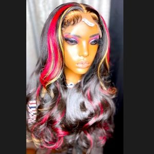 Champagne — Straight Super Double Drawn 18"-22" unit with 18" 5x5 Closure.